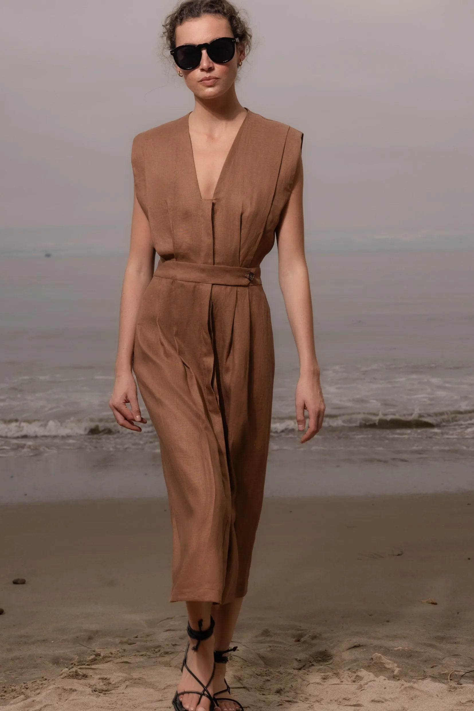 Azadeh Dress - Roan Linen L Azadeh Dress - Roan Linen L