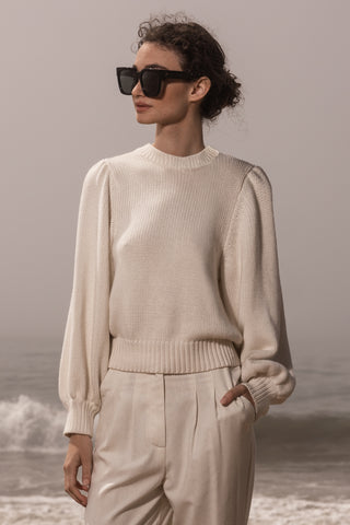 Duchess Sweater - Ivory - Heidi Merrick
