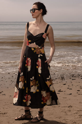 Calvi Dress - English Rose Linen - Heidi Merrick