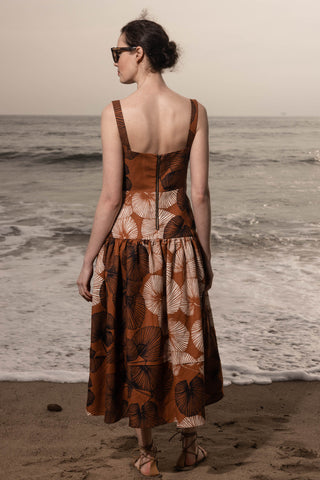 Calvi Dress - Chalked Palm - Heidi Merrick
