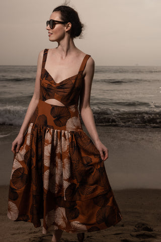 Calvi Dress - Chalked Palm - Heidi Merrick