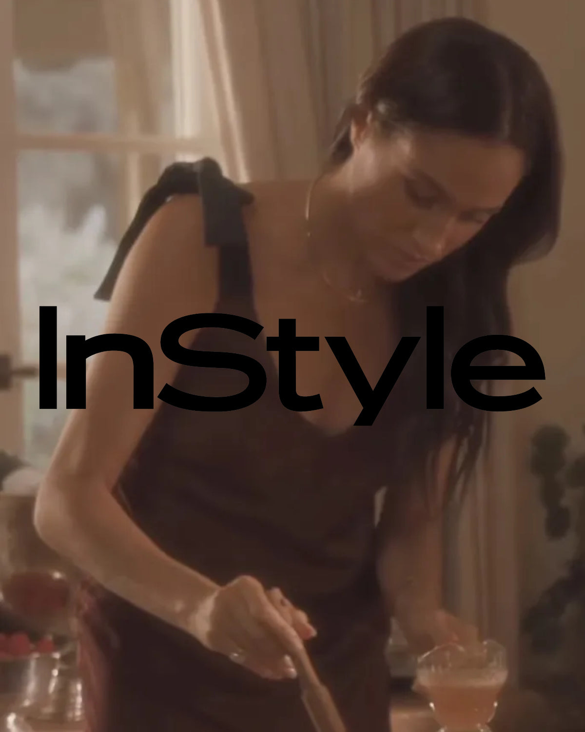 InStyle: Meghan Markle Pairs Her Plunging Satin Slipdress With an Almost $20,000 Necklace That Has This Special Meaning