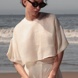 Mojave Top - Ivory Tissue Linen