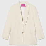 Image 2 of 11 - ZELDA BLAZER - IVORY SILK AND HEMP
