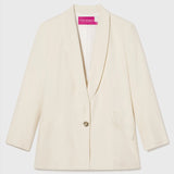 Image 2 of 11 - ZELDA BLAZER - IVORY SILK AND HEMP