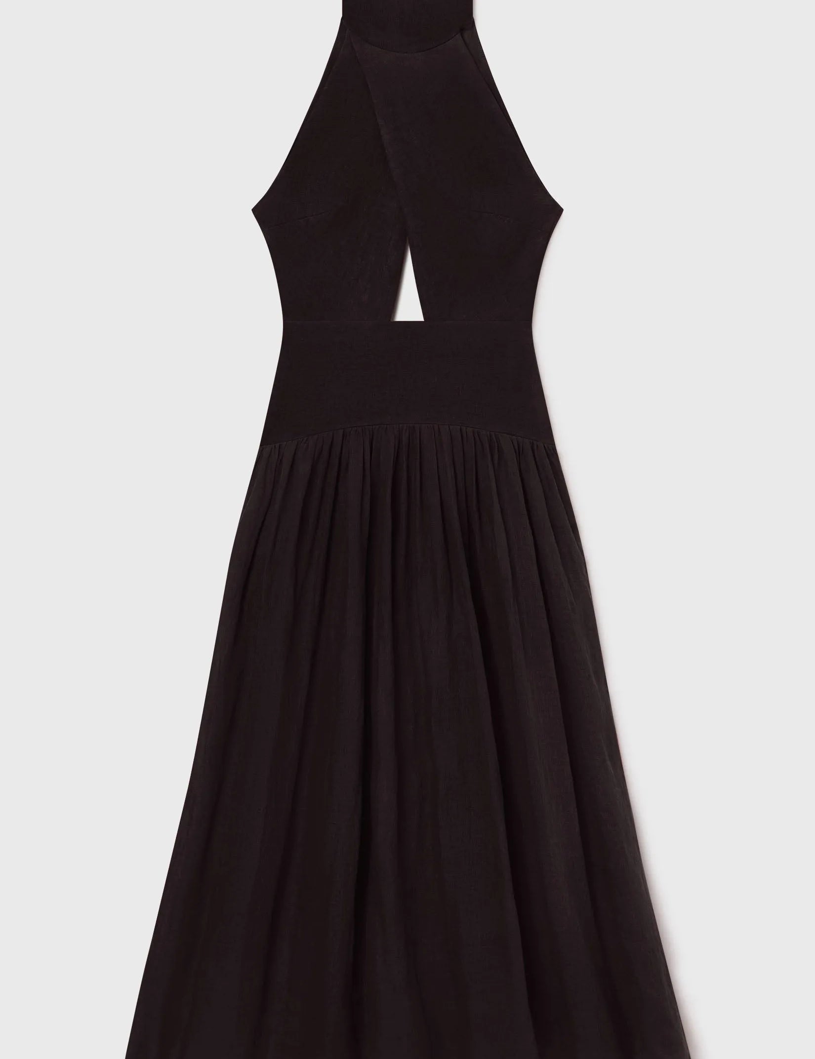 Ava Dress - Noir Tissue Linen - Heidi Merrick
