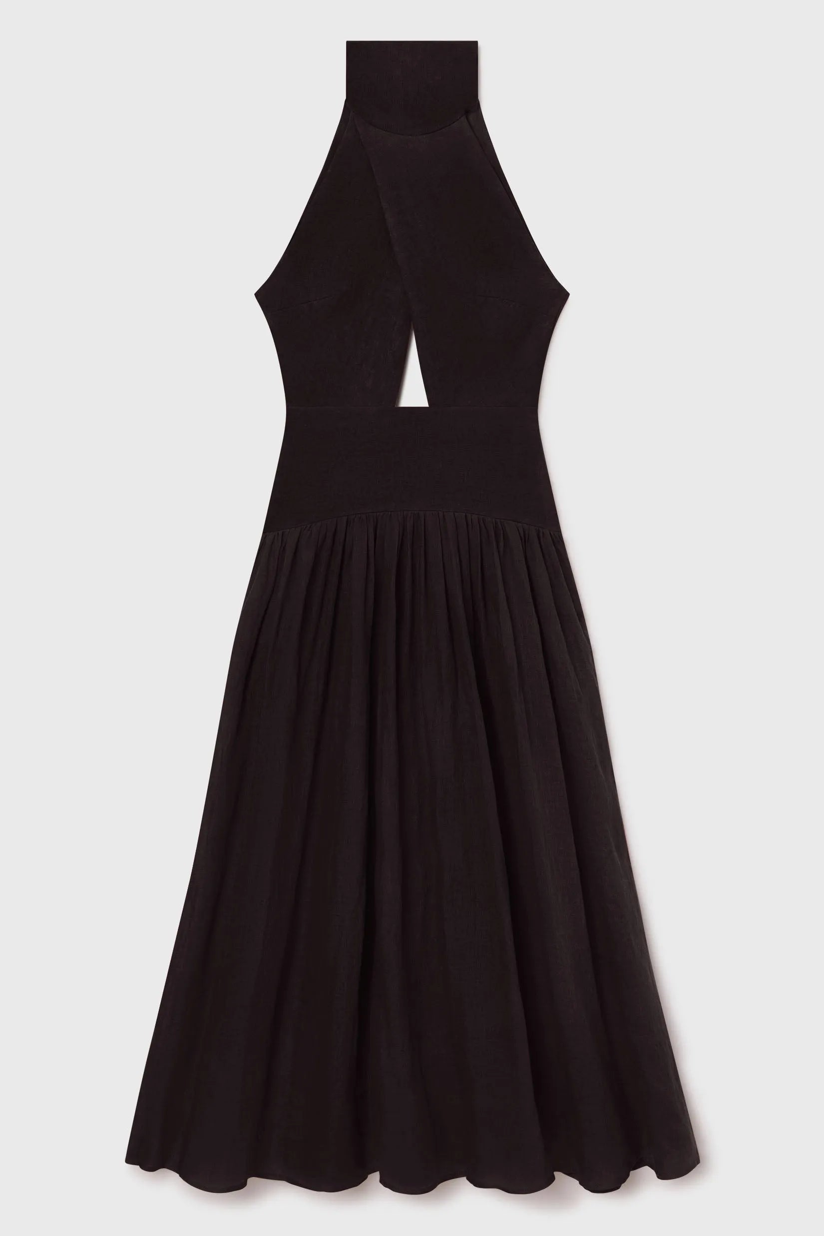 Ava Dress - Noir Tissue Linen - Heidi Merrick