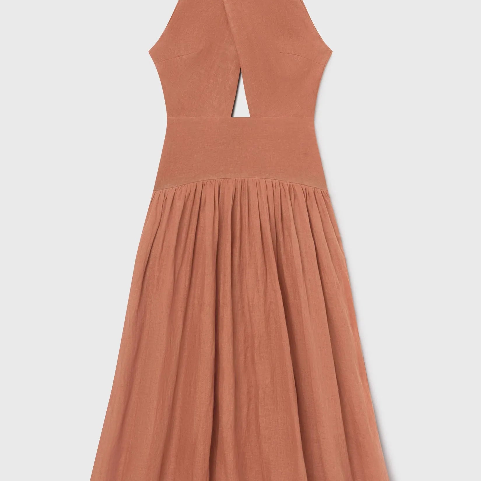 Ava Dress - Sunrise Tissue Linen - Heidi Merrick