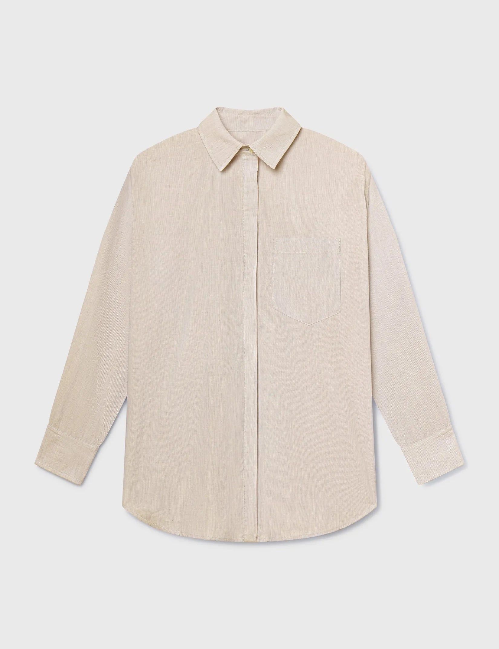JJ Shirt - Ivory Tissue Linen - Heidi Merrick
