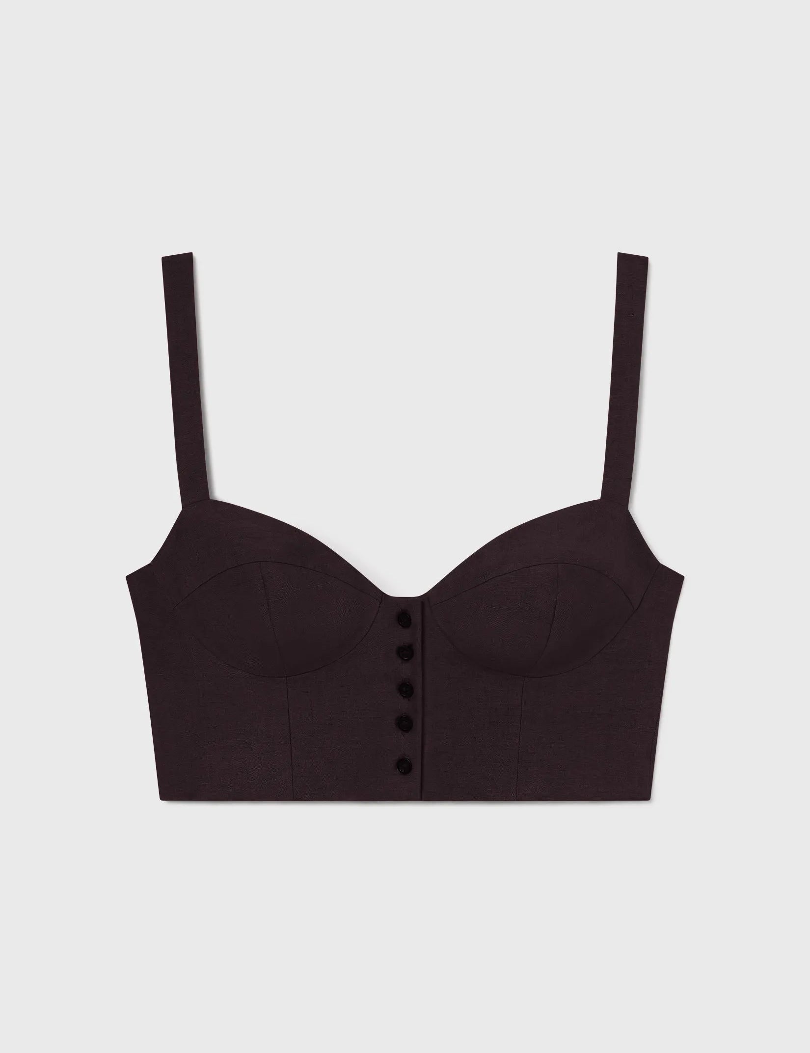 Charlie Top - Black Linen - Heidi Merrick