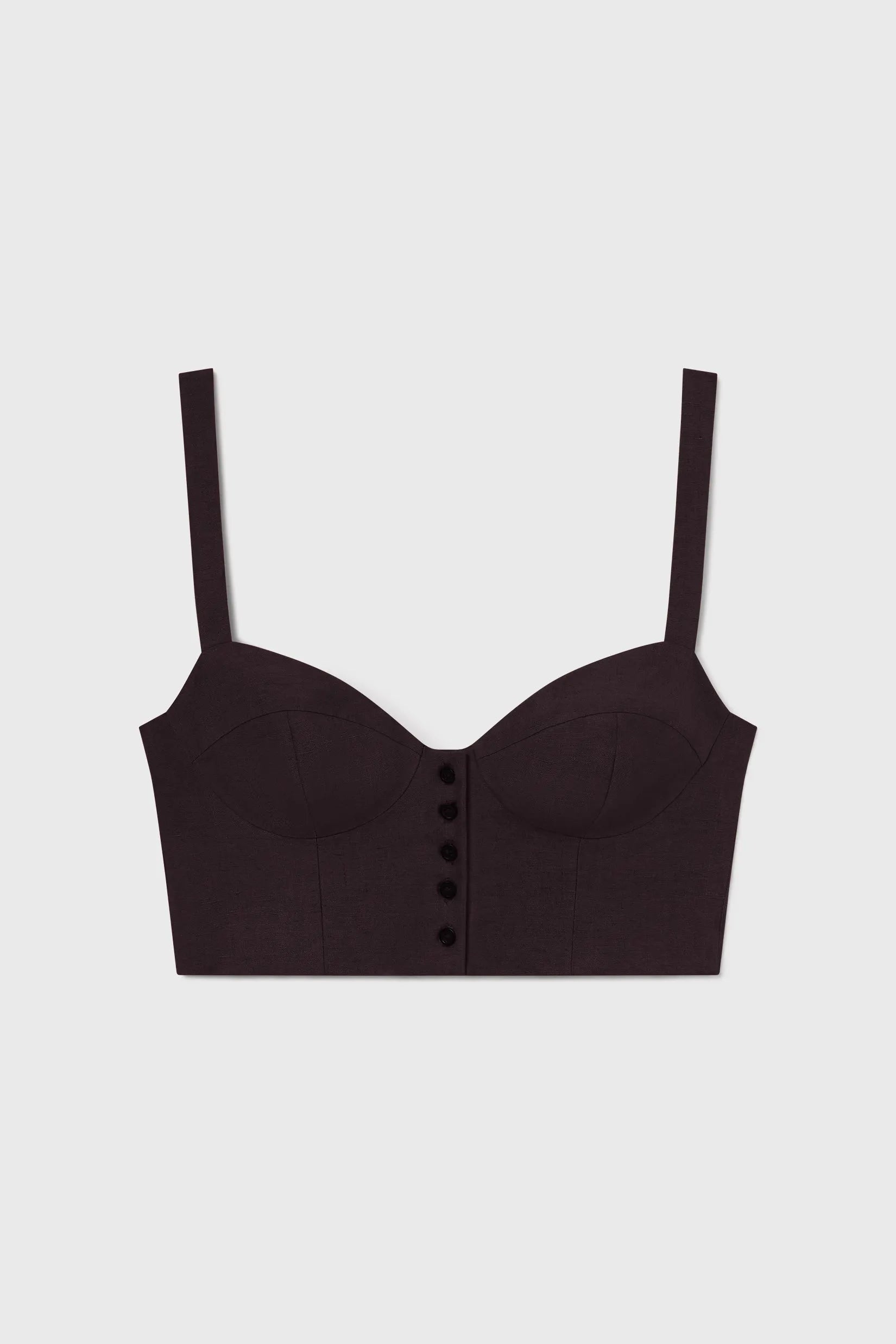 Charlie Top - Black Linen - Heidi Merrick