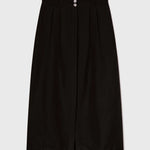 Camille Skirt - Noir Silk & Hemp - Heidi Merrick