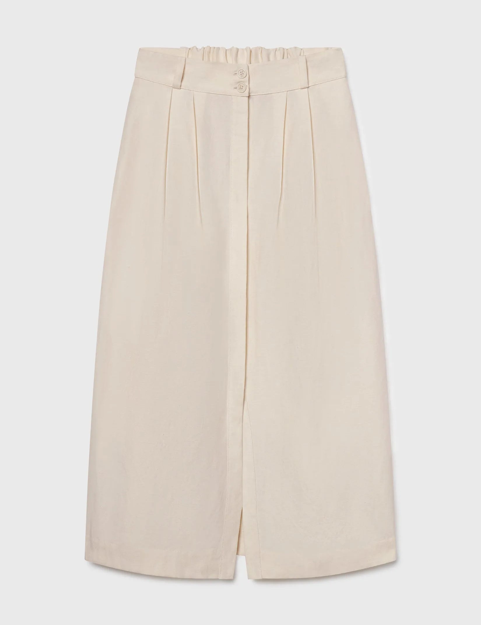 Camille Skirt - Ivory Silk & Hemp - Heidi Merrick