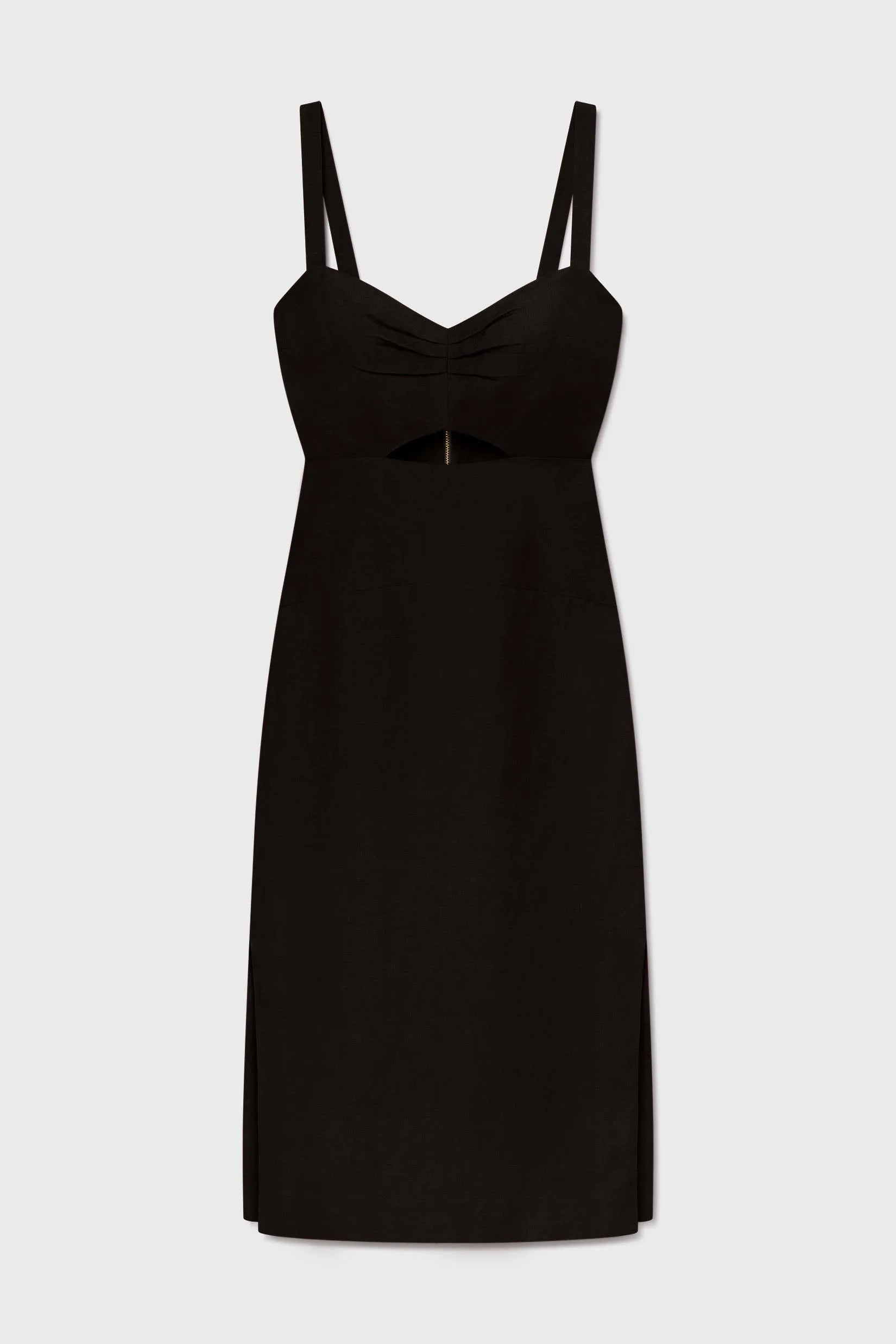 Como Dress - Noir Silk & Hemp - Heidi Merrick