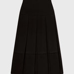 Contessa Skirt - Noir Silk & Hemp - Heidi Merrick