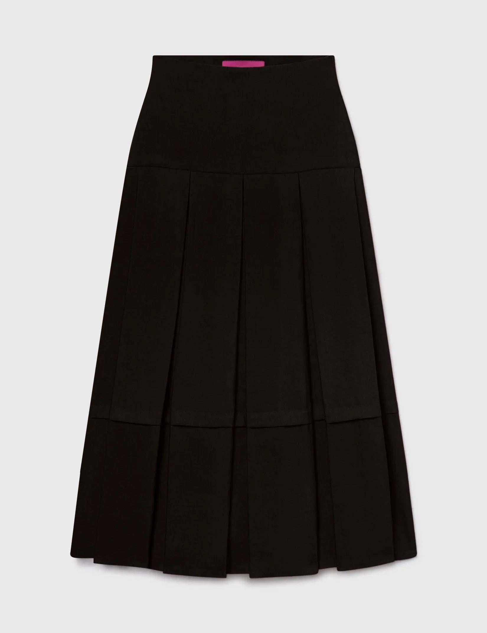 Contessa Skirt - Noir Silk & Hemp - Heidi Merrick
