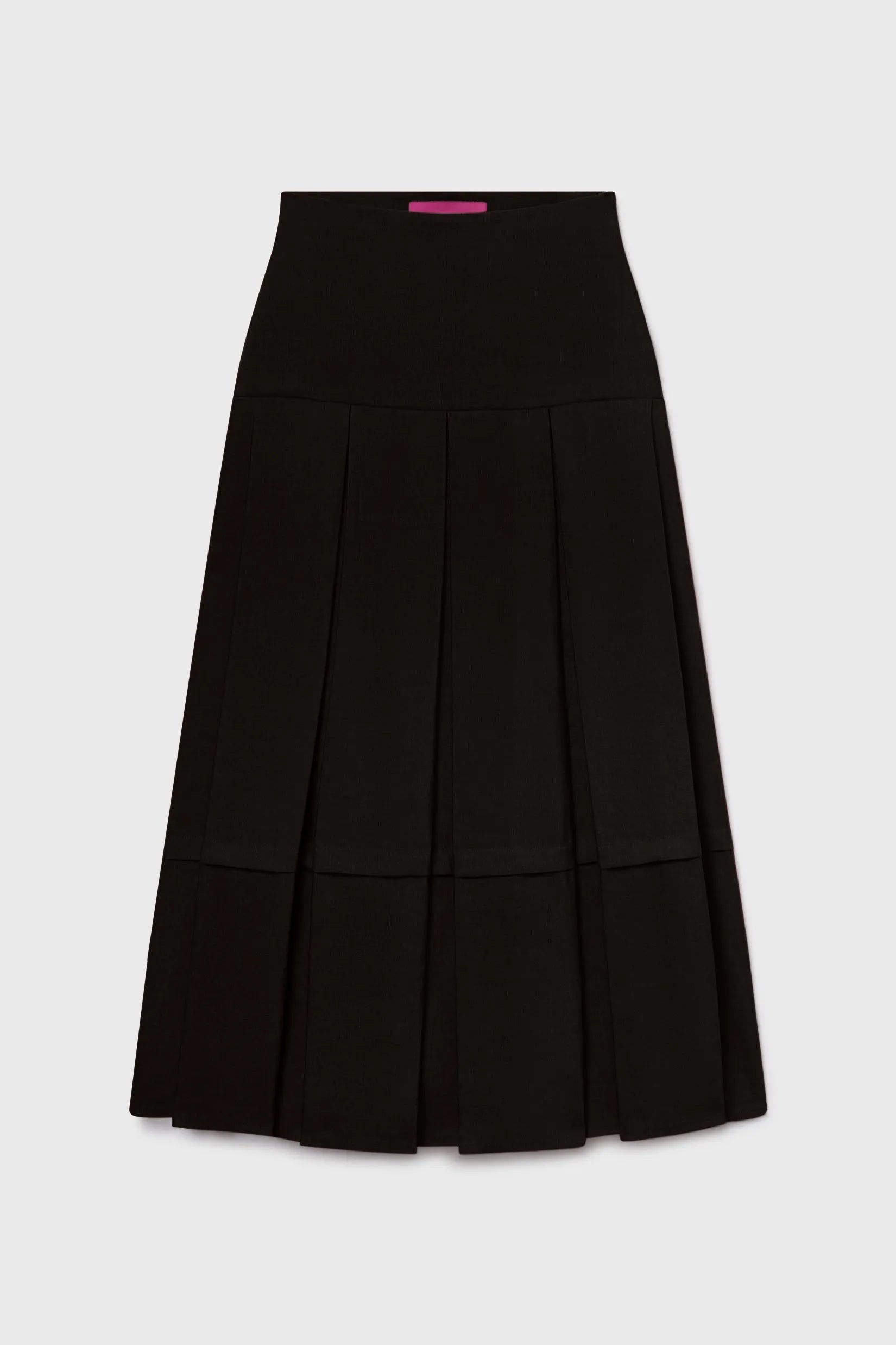 Contessa Skirt - Noir Silk & Hemp - Heidi Merrick