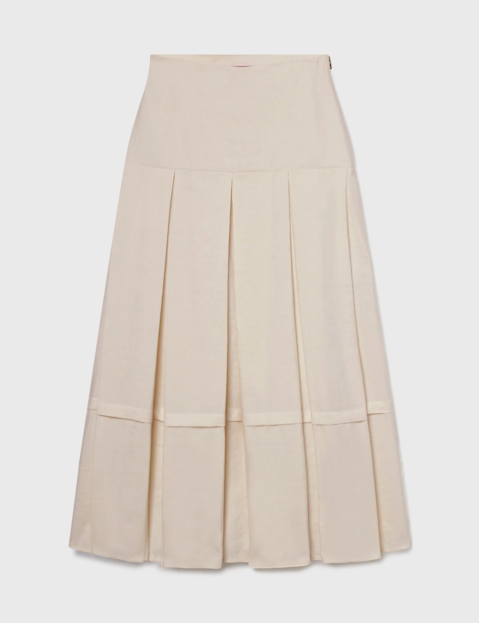 Contessa Skirt - Ivory Silk & Hemp - Heidi Merrick