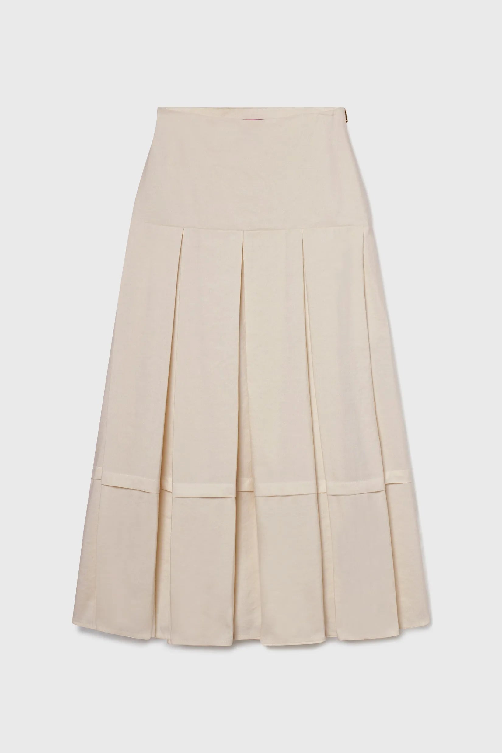 Contessa Skirt - Ivory Silk & Hemp - Heidi Merrick
