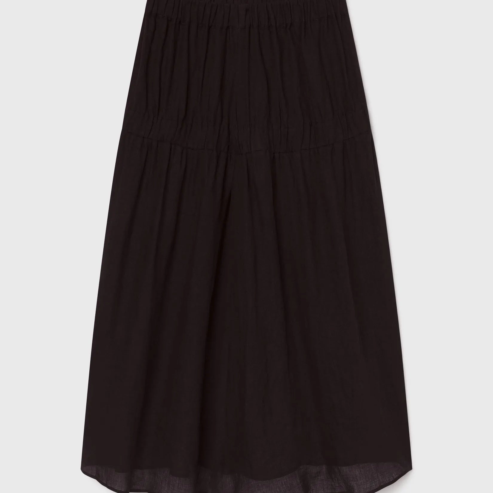 Enzo Skirt - Noir Tissue Linen - Heidi Merrick