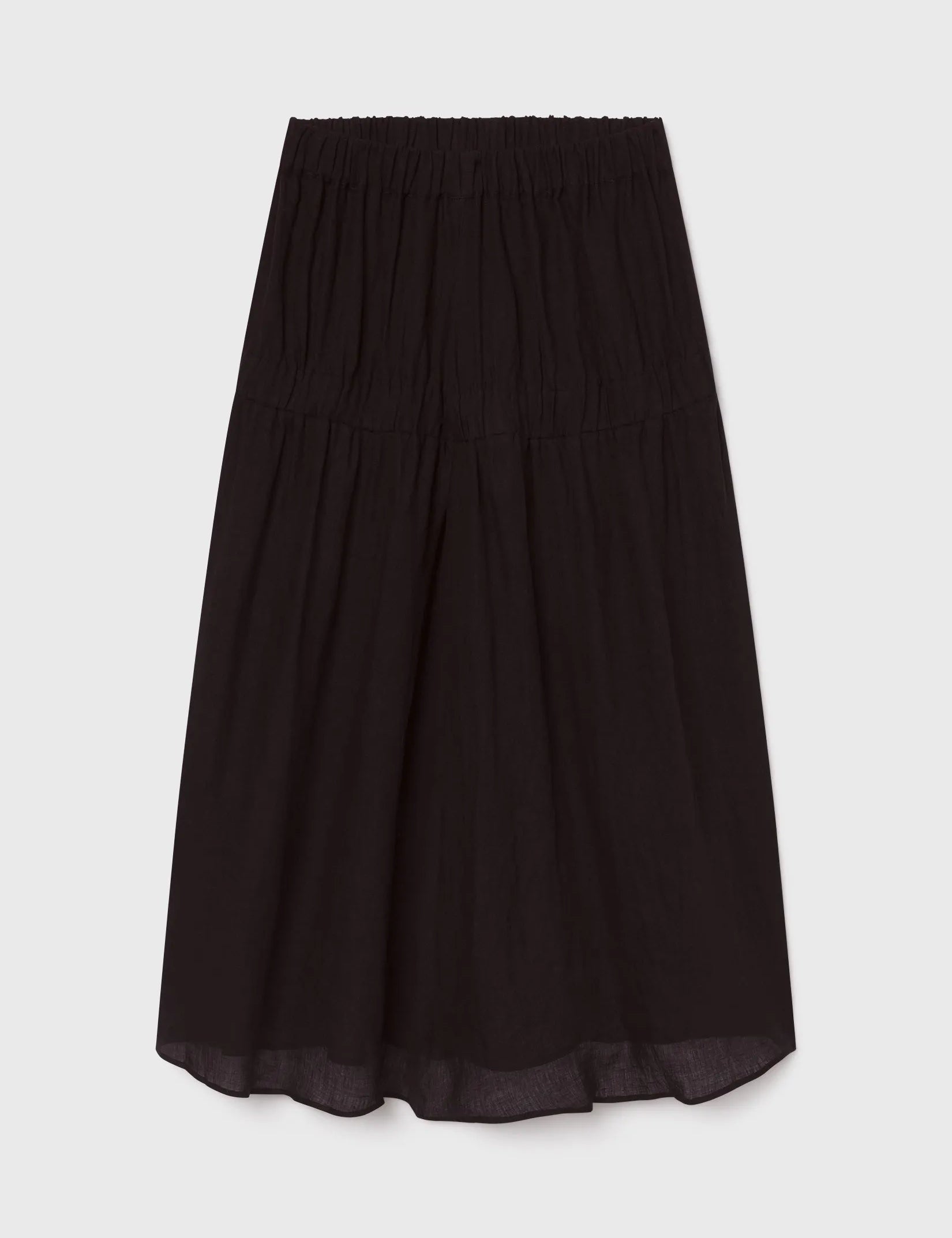 Enzo Skirt - Noir Tissue Linen - Heidi Merrick