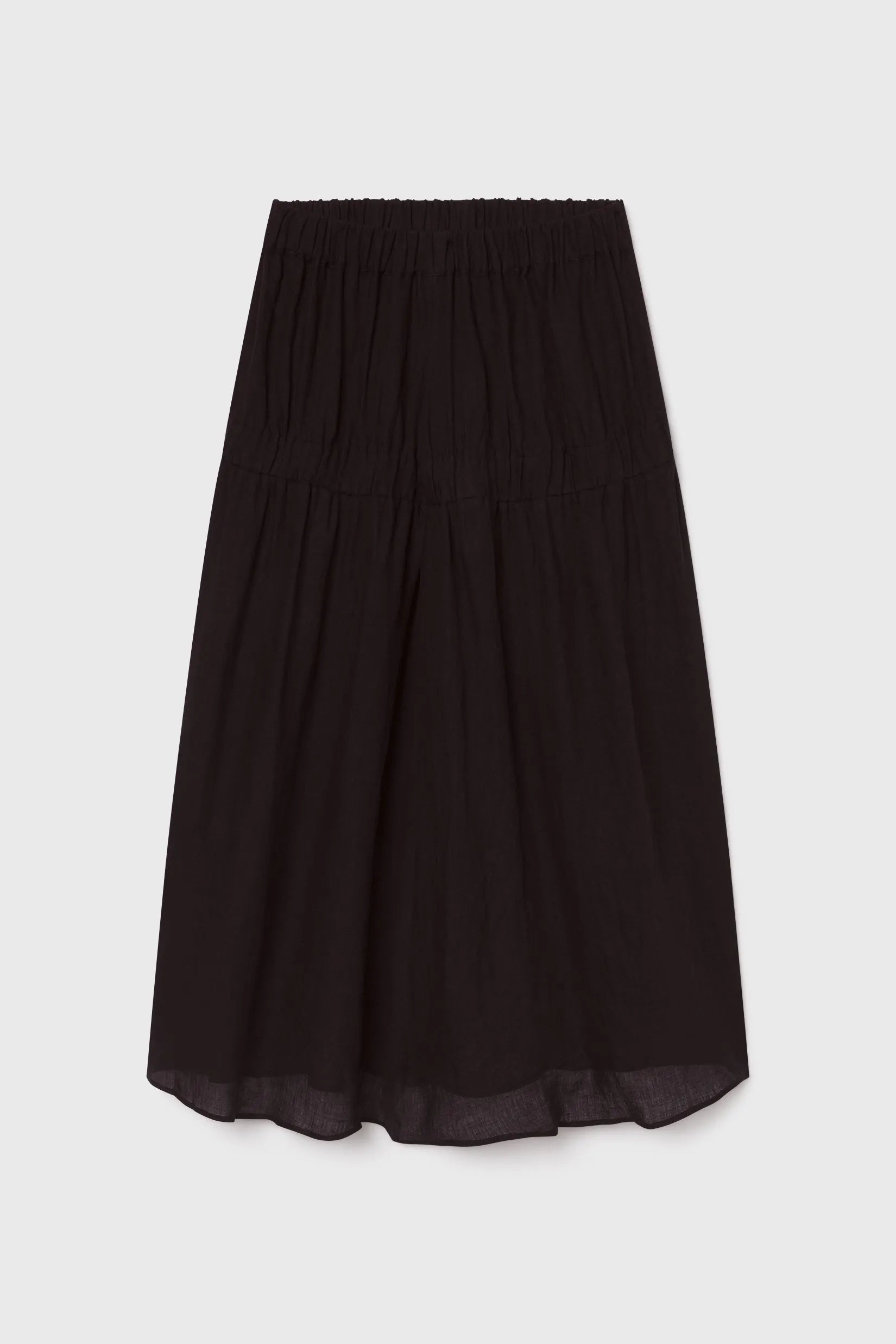 Enzo Skirt - Noir Tissue Linen - Heidi Merrick