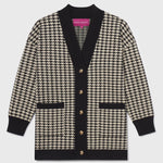 Fanny Cardigan - Ivory Houndstooth - Heidi Merrick