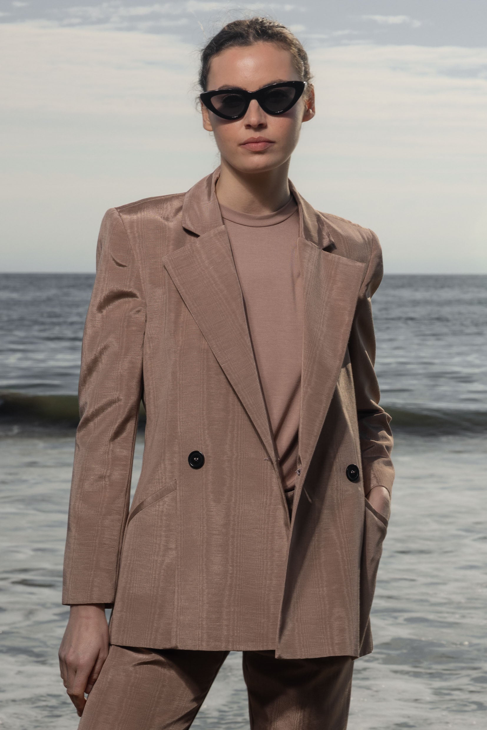 Mars Blazer - Blush Moire - Heidi Merrick