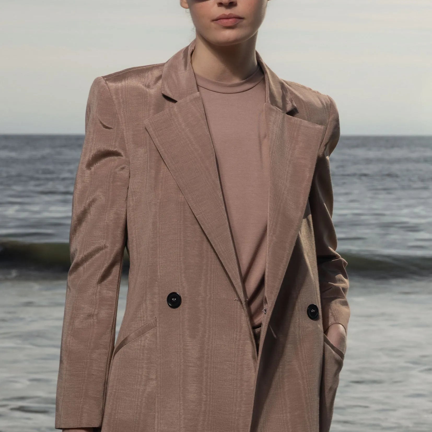 Mars Blazer - Blush Moire - Heidi Merrick