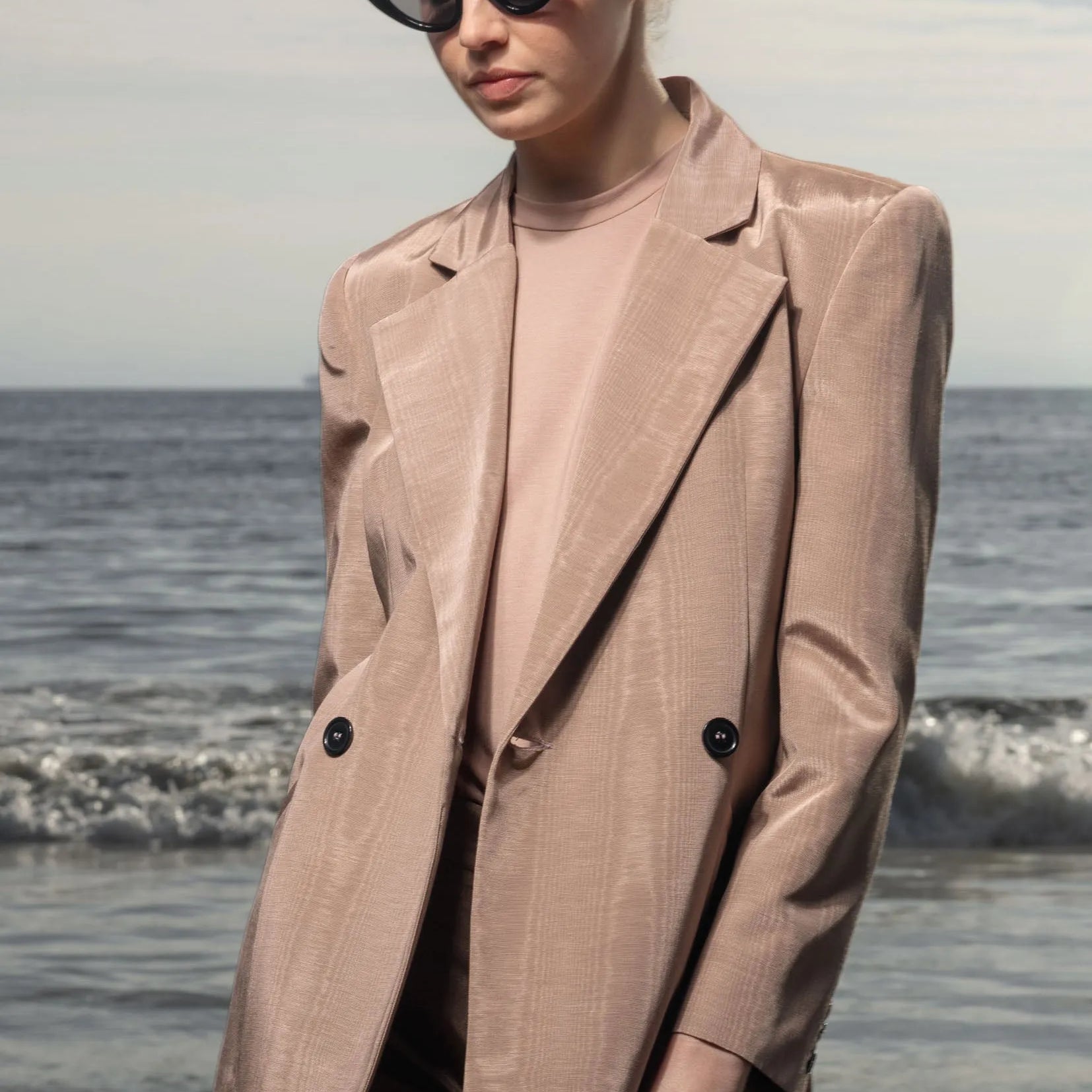 Mars Blazer - Blush Moire - Heidi Merrick