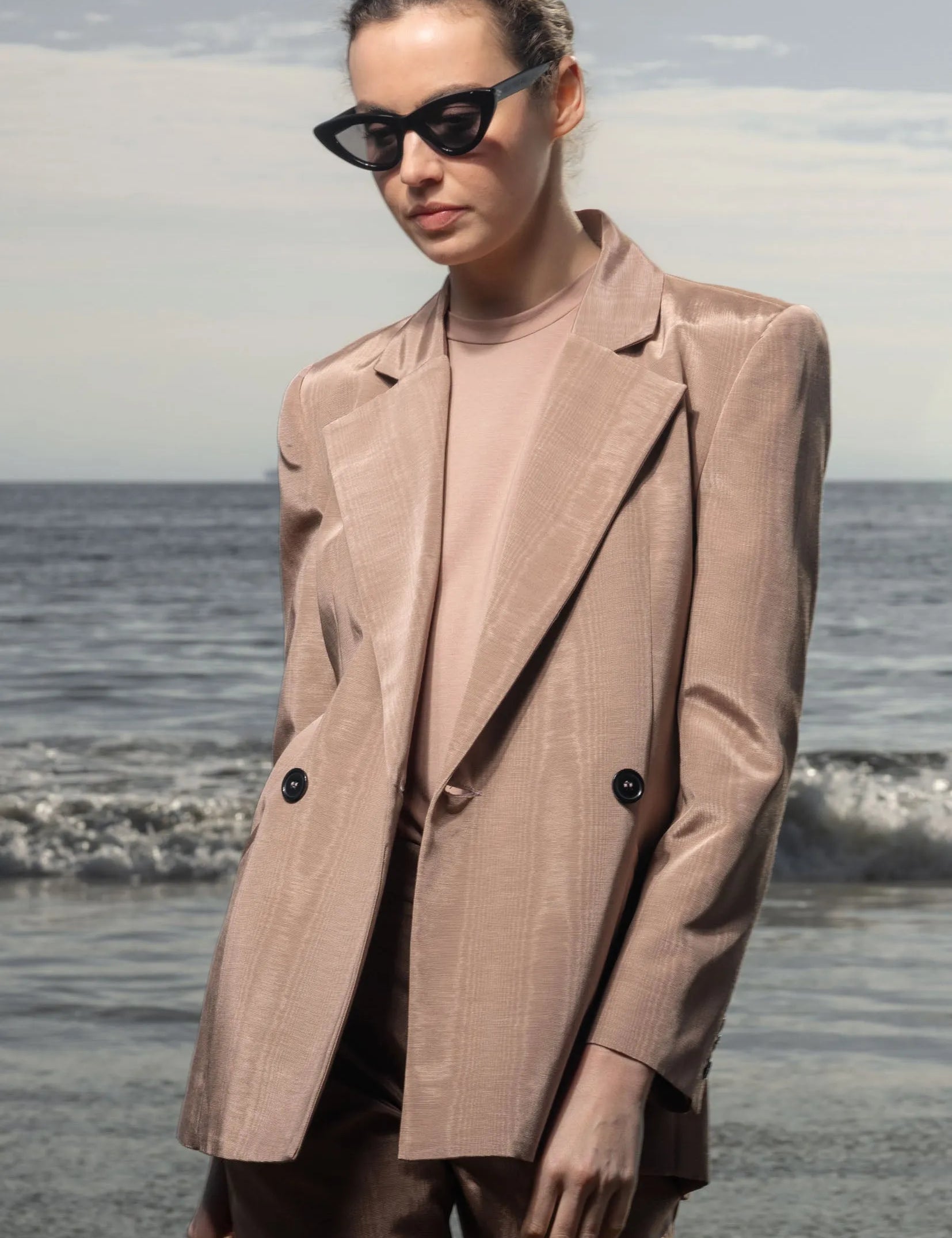 Mars Blazer - Blush Moire - Heidi Merrick
