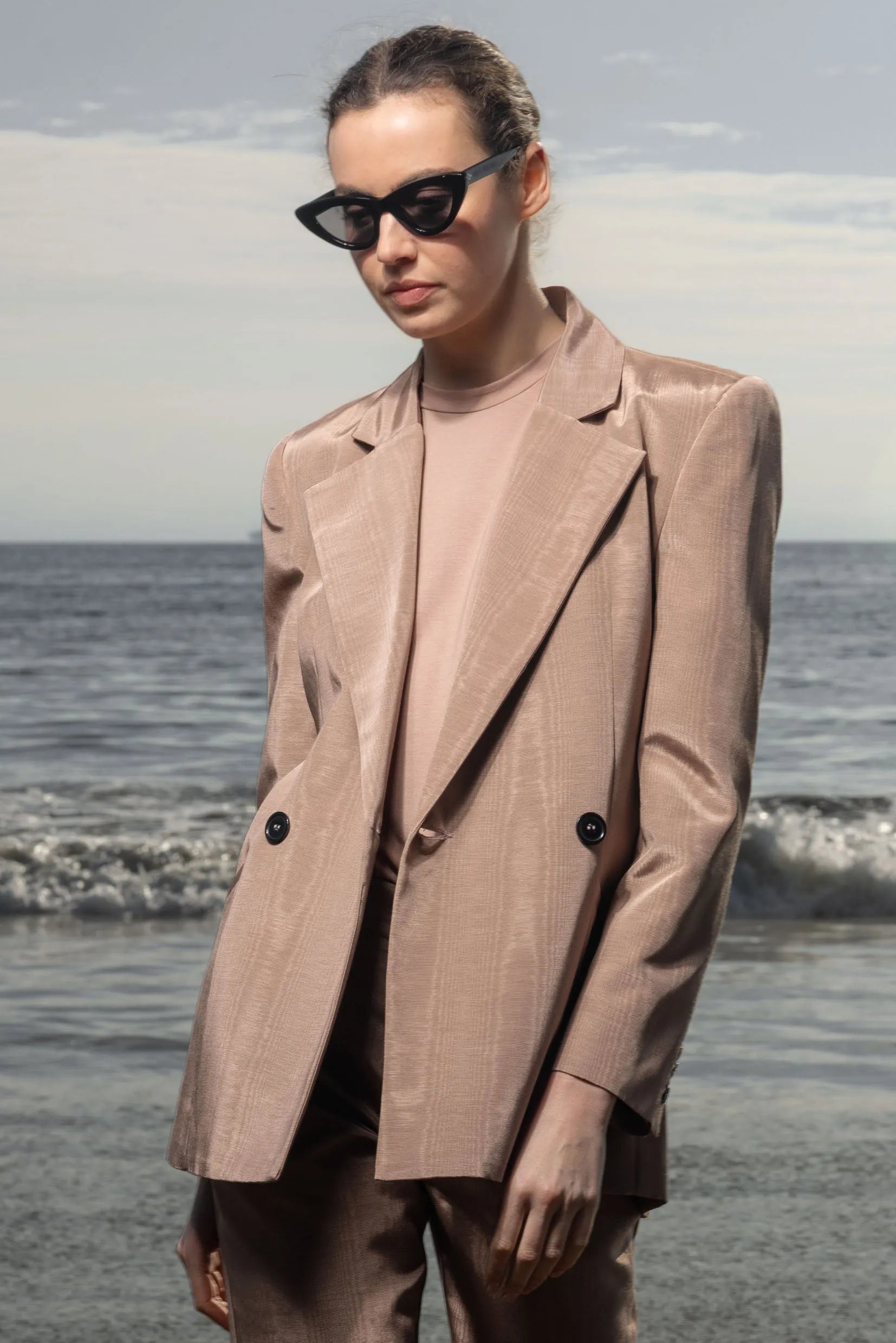 Mars Blazer - Blush Moire - Heidi Merrick