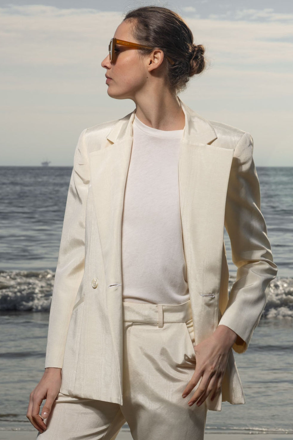 Mars Blazer - Champagne Moire - Heidi Merrick