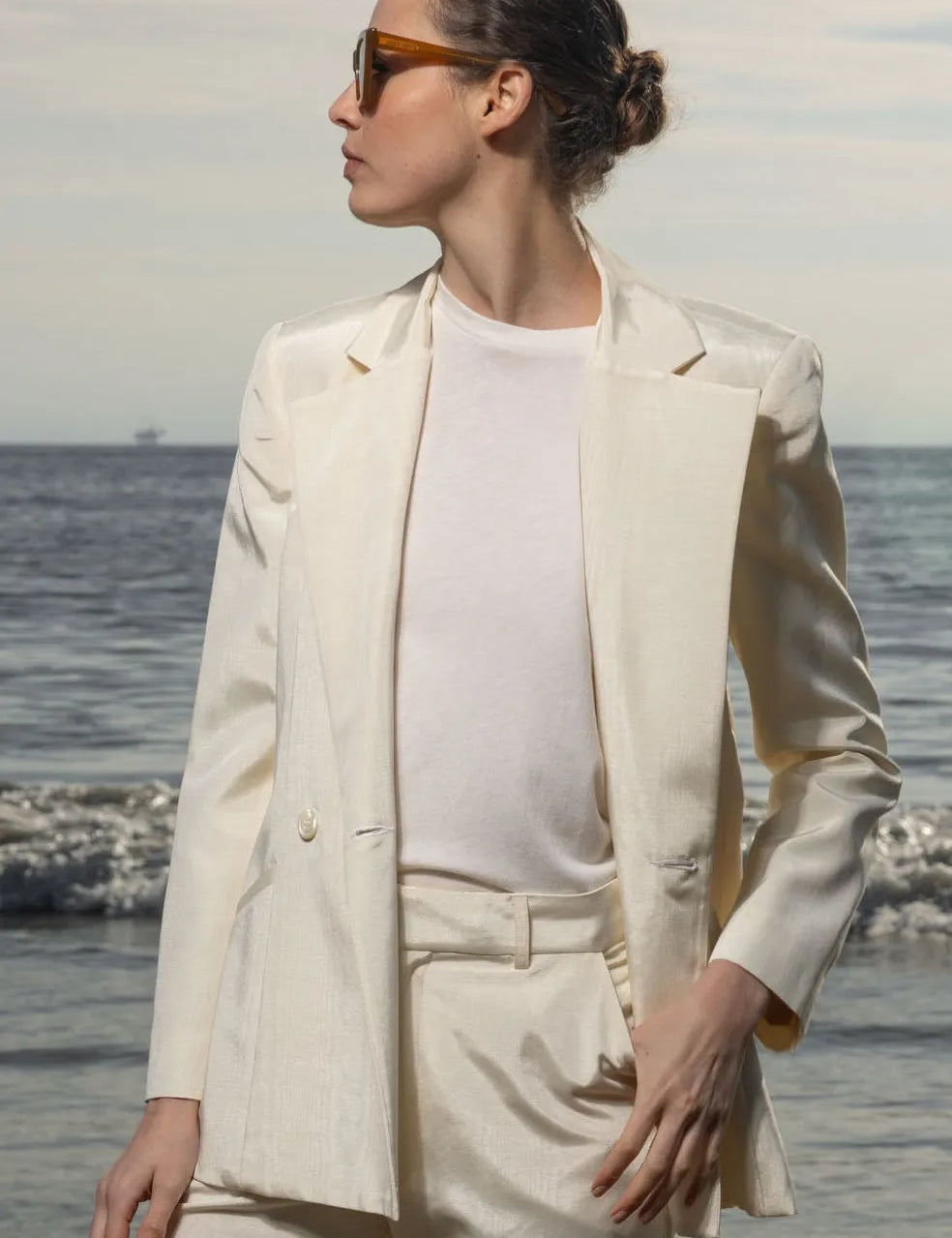 Mars Blazer - Champagne Moire - Heidi Merrick