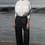 Lobel Top - White Shirting - Heidi Merrick