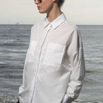 Lobel Top - White Shirting - Heidi Merrick