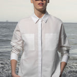 Lobel Top - White Shirting - Heidi Merrick