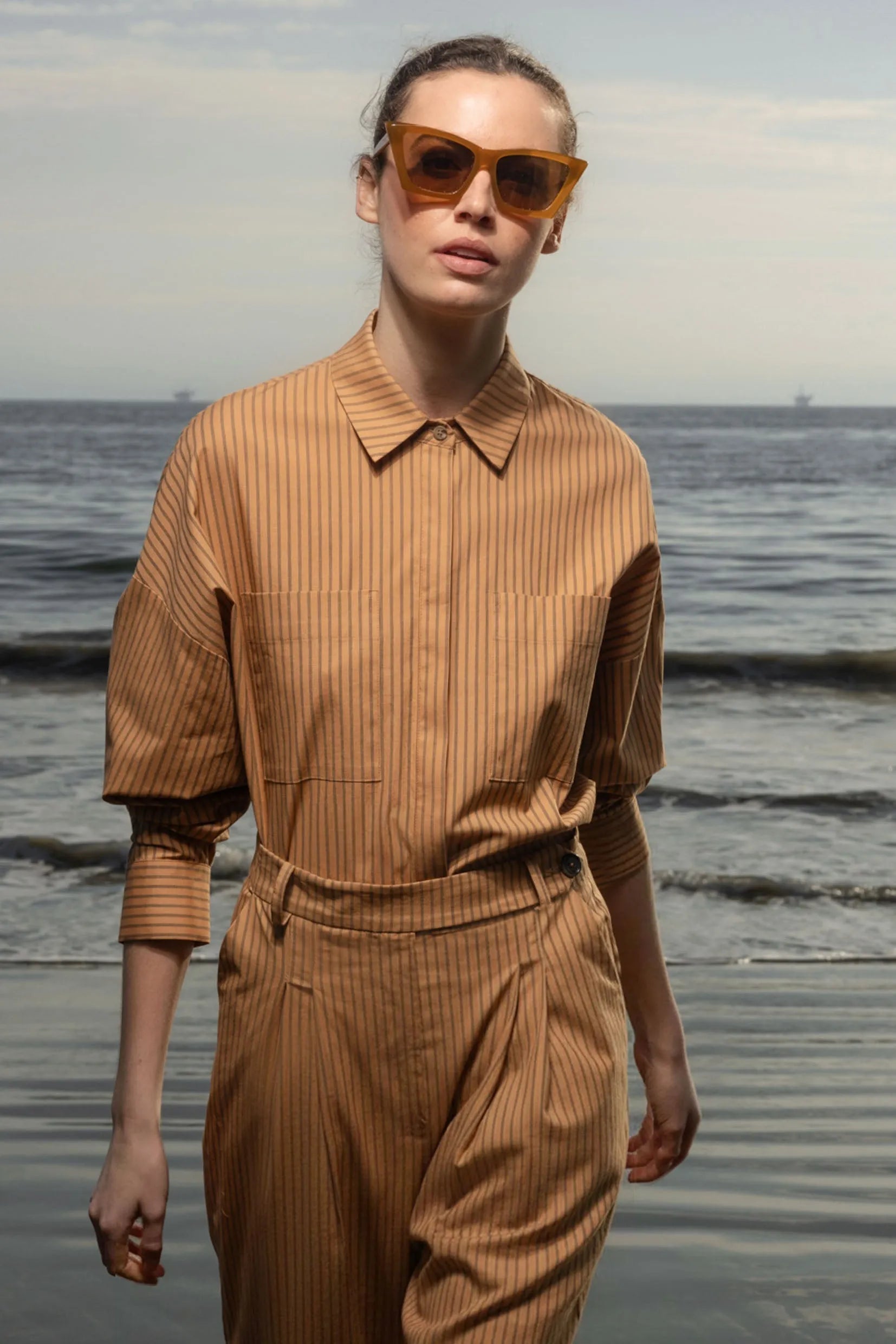 Lobel Top - Ticking Stripe - Heidi Merrick