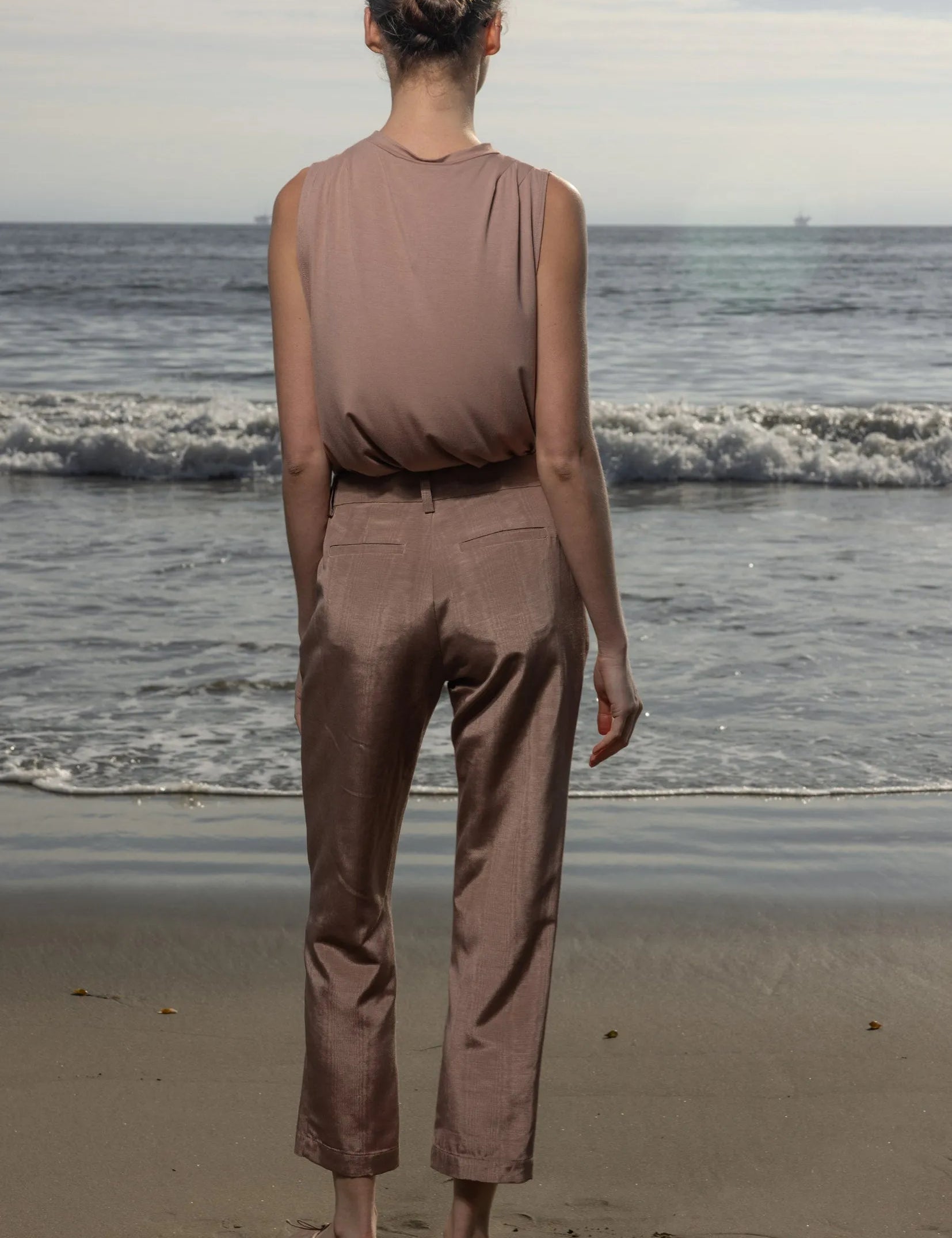 Bruno Pant - Blush Moire - Heidi Merrick