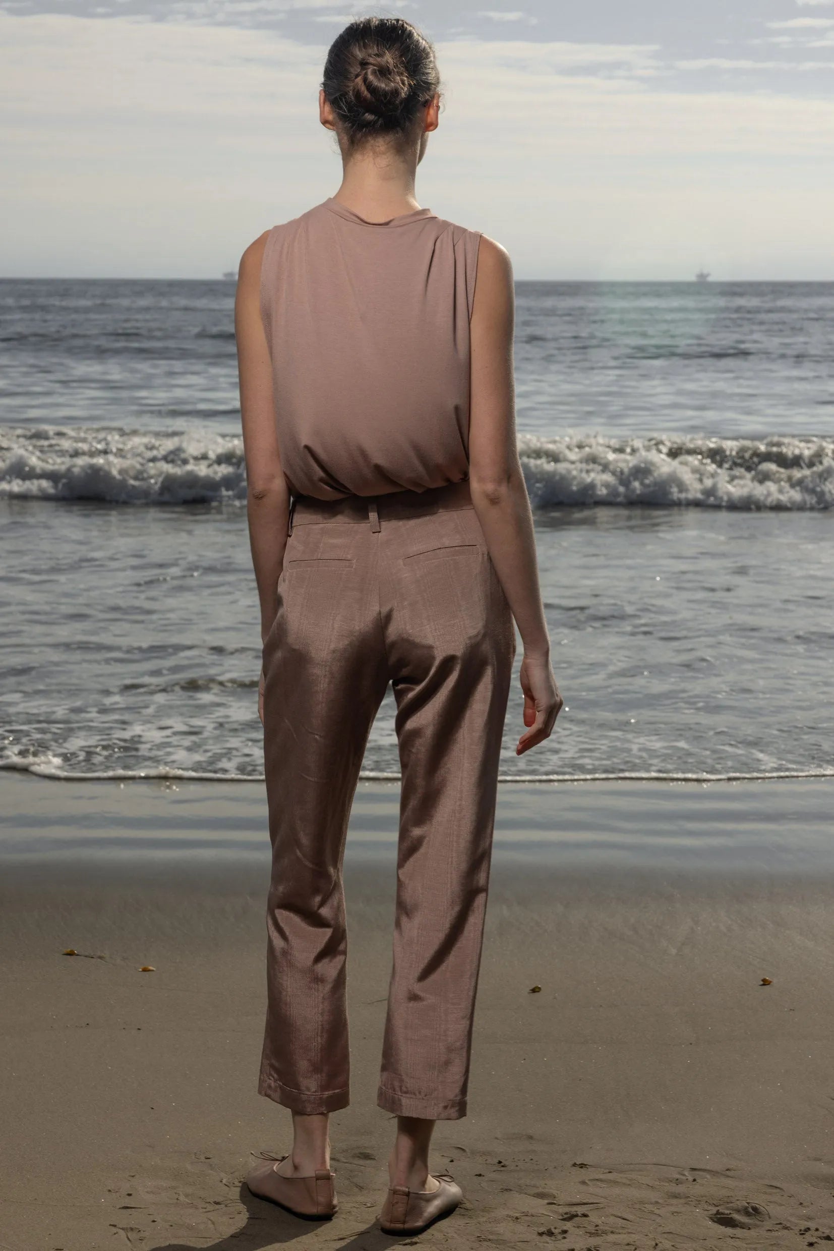 Bruno Pant - Blush Moire - Heidi Merrick