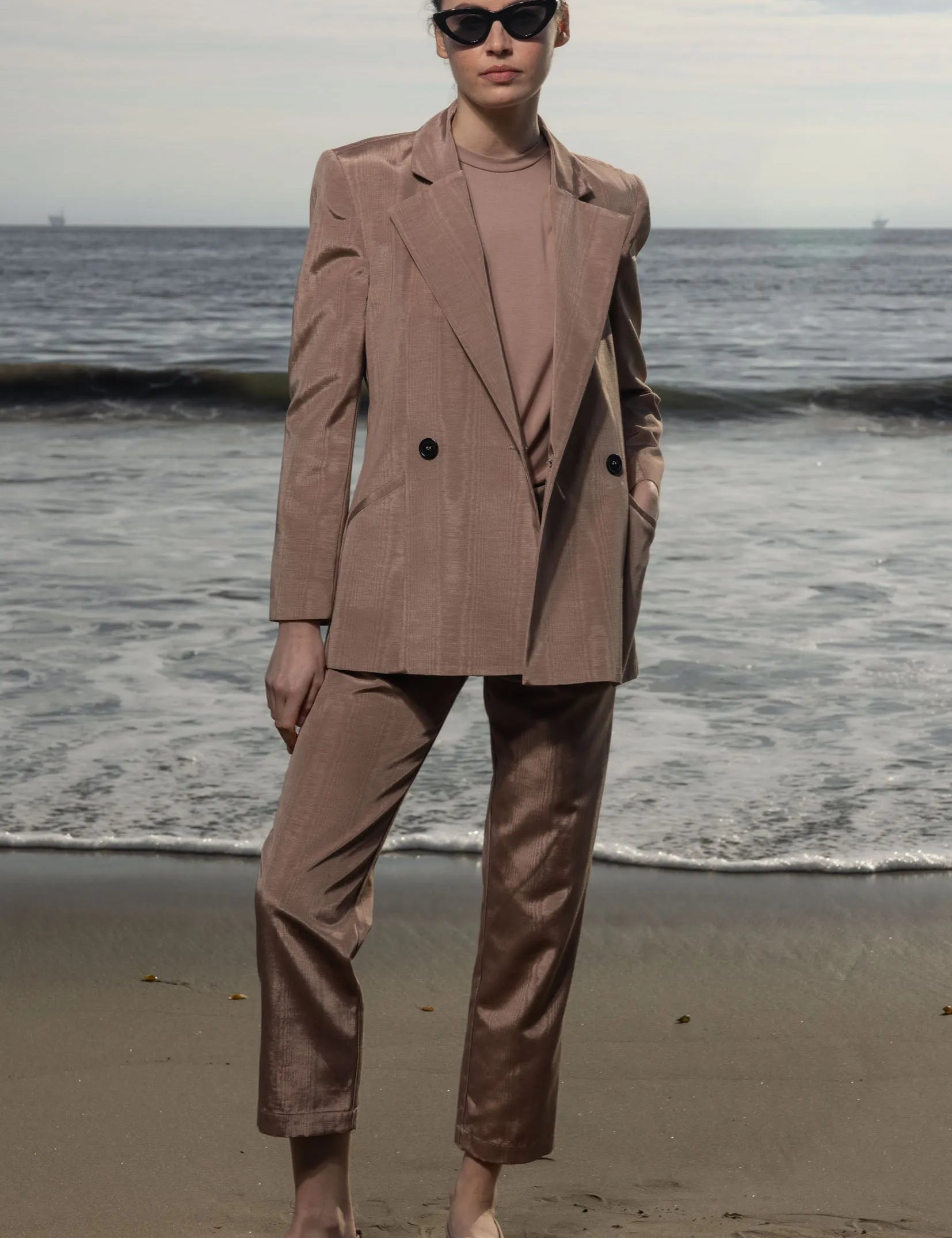 Mars Blazer - Blush Moire - Heidi Merrick
