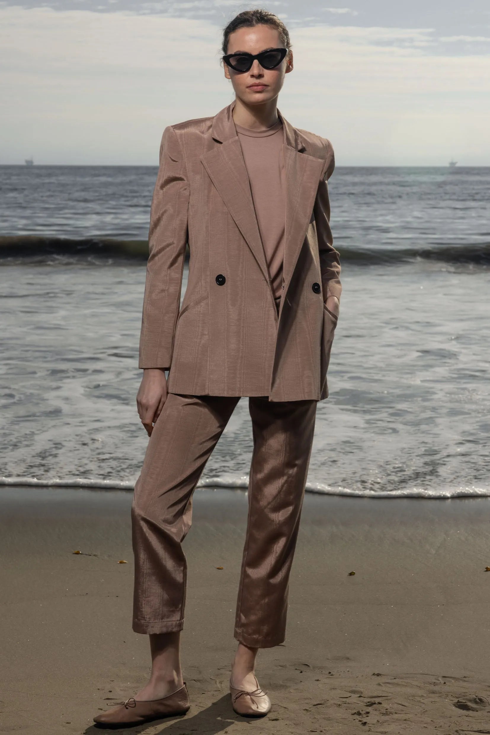 Bruno Pant - Blush Moire - Heidi Merrick