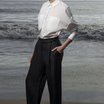 Lobel Top - White Shirting - Heidi Merrick