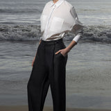 Lobel Top - White Shirting - Heidi Merrick