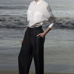 Lobel Top - White Shirting - Heidi Merrick