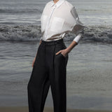 Lobel Top - White Shirting - Heidi Merrick