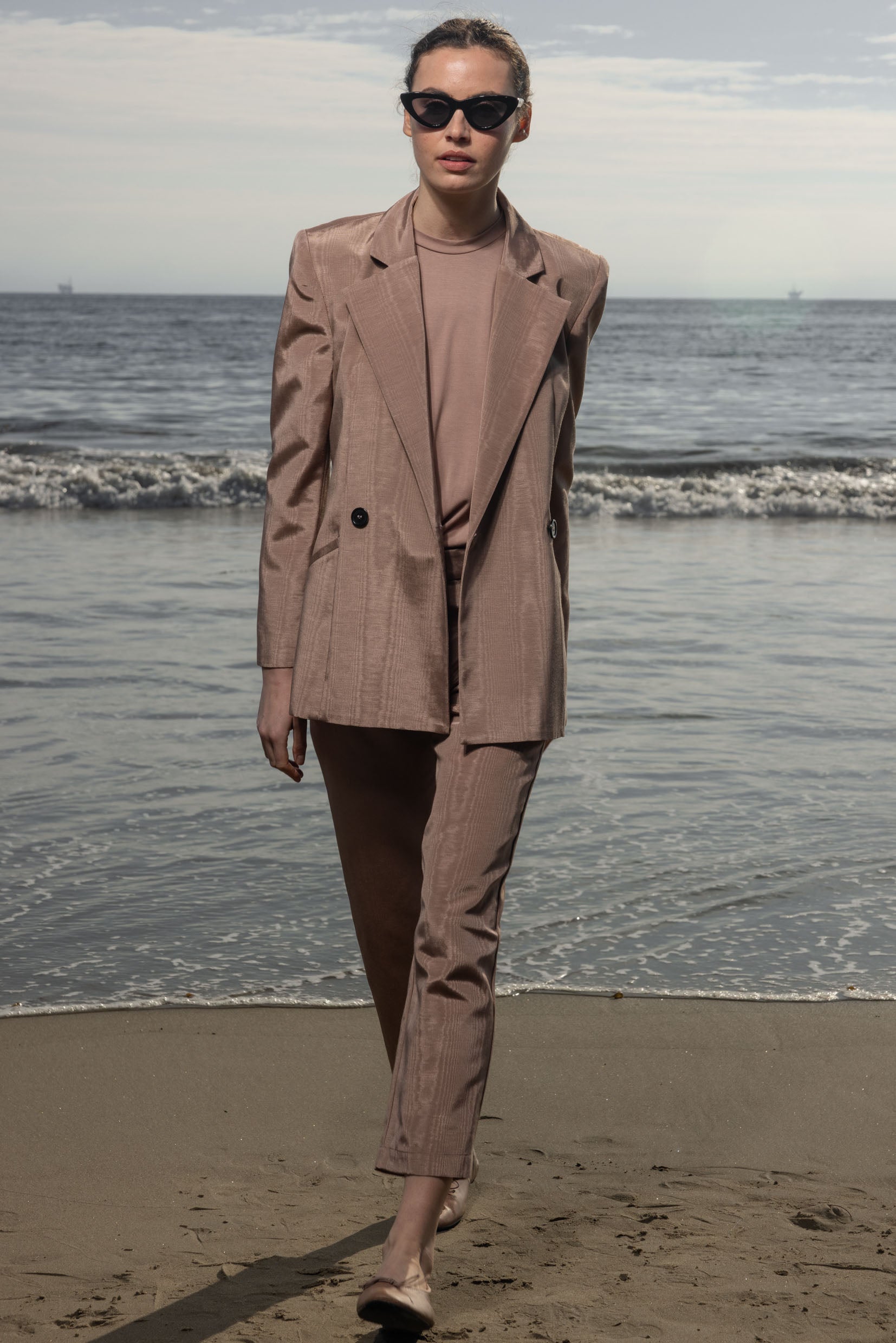 Mars Blazer - Blush Moire - Heidi Merrick