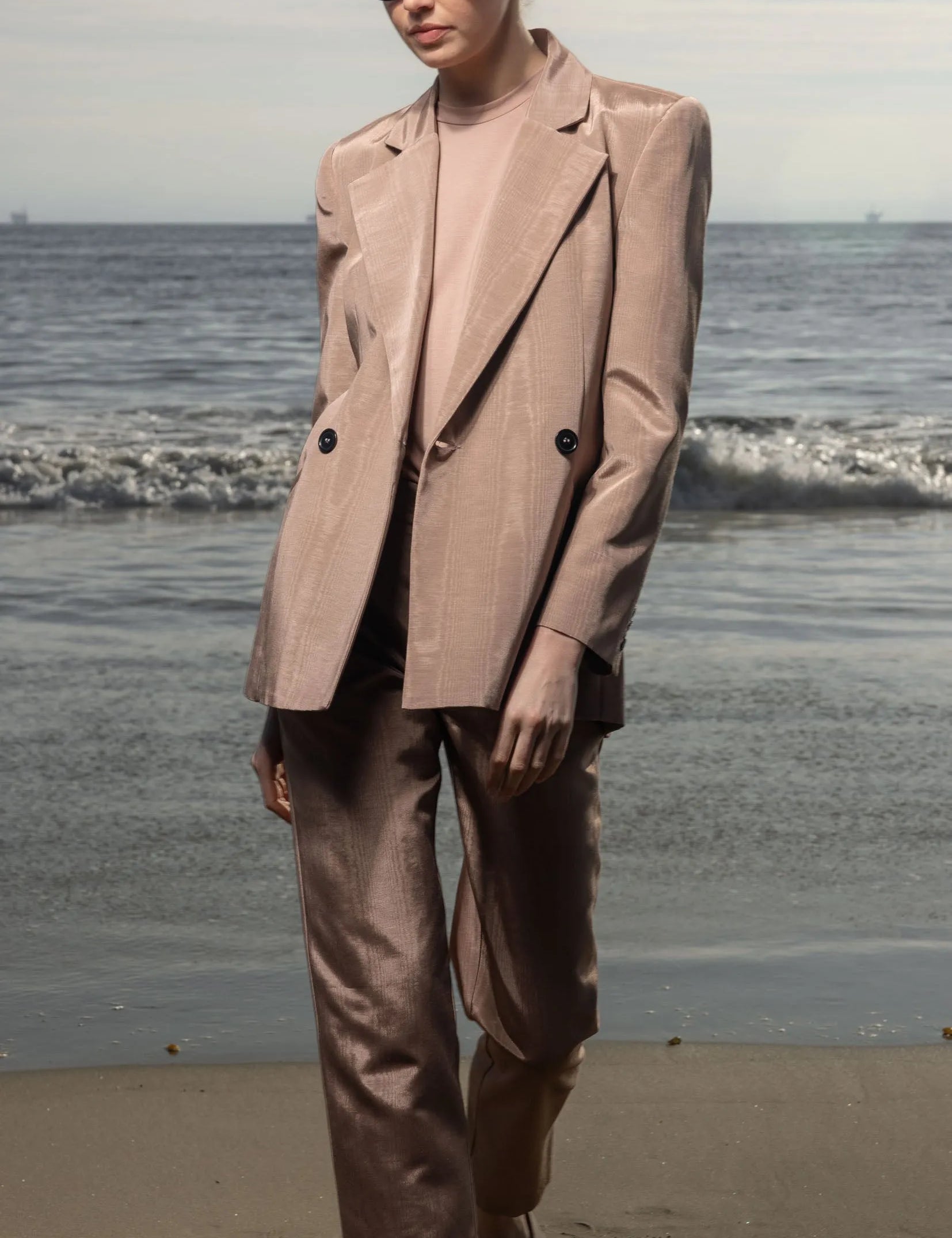 Bruno Pant - Blush Moire - Heidi Merrick