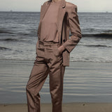 Bruno Pant - Blush Moire - Heidi Merrick