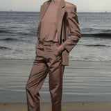 Bruno Pant - Blush Moire - Heidi Merrick